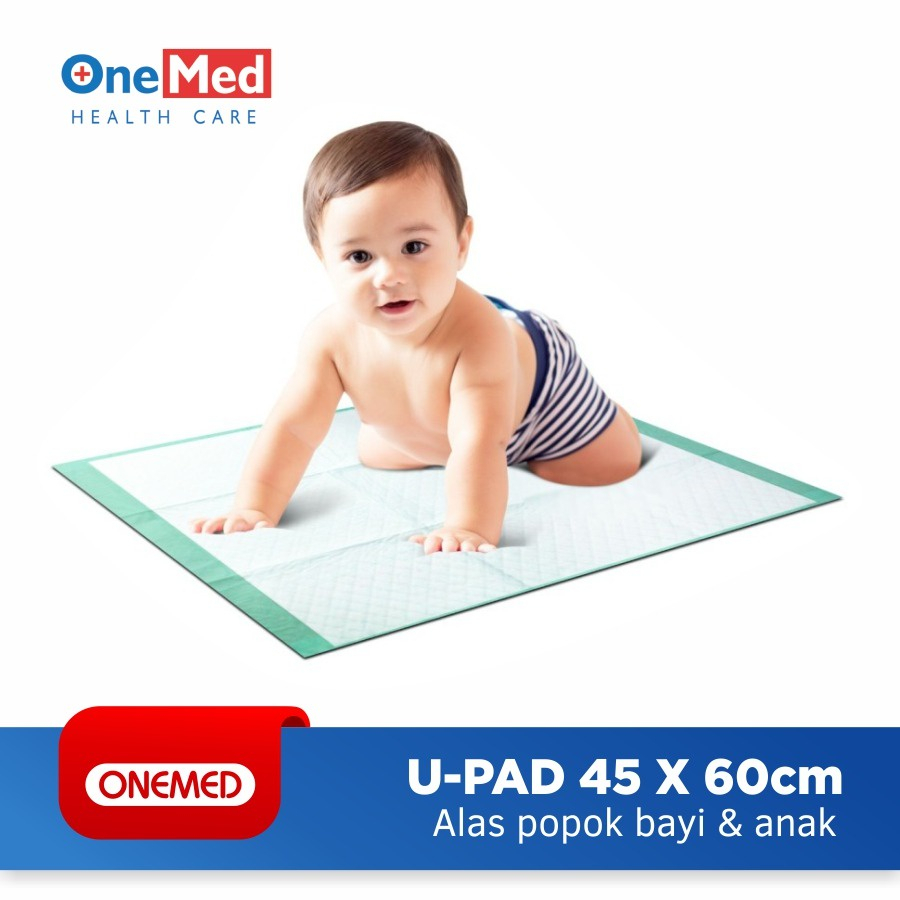 UNDERPAD UPAD ONEMED perlak alas popok 45x60cm dengan GEL PENYERAP (1 pack isi 10 lembar)