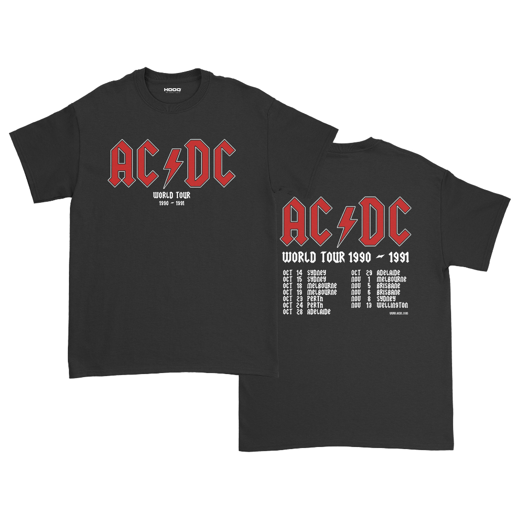Kaos Band ACDC World Tour 1991 ACDC T-shirt Band