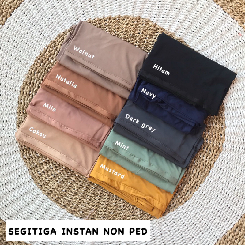 SEGITIGA INSTAN JERSEY NON PED / HIJAB JERSEY SEGI 3 / JILBAB MALAY / SEGIEMPAT INSTAN KERUDUNG SEGI3