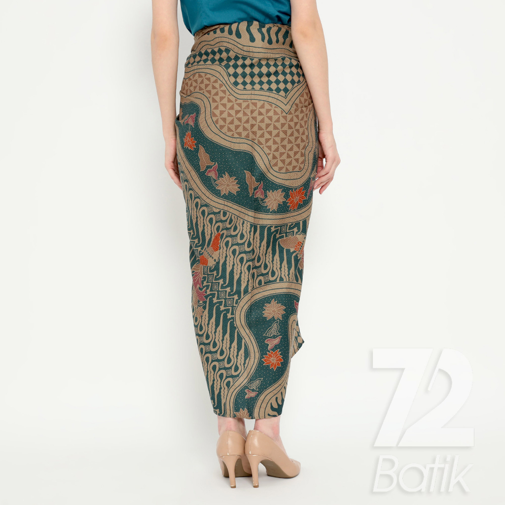 ROK BATIK SPAN Jena Skirt Lilit Kebaya Instan Modern Wanita Motif Sungai Kupu Hijau Kebiruan 723187 Cap 72 - Rok Batik Lilit Bawahan Skirt Kamen Kebaya Songket Batik Panjang Plisket Span Instan Jadi Bali Lembaran Premium Modern Untuk Wanita Kondangan