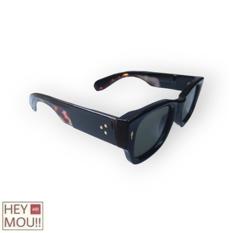 HEYMOU JMM BOLD SPECTACLES GREENBOTTLE GLASSES - LEOBLACK FRAME KACAMATA