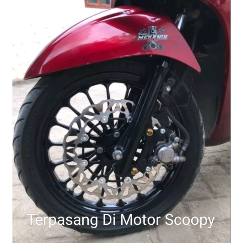 PIRINGAN CAKRAM DISC REM DEPAN BESAR LEBAR BEAT VARIO SCOOPY SPACY 260MM MODEL GRIGI FROTING