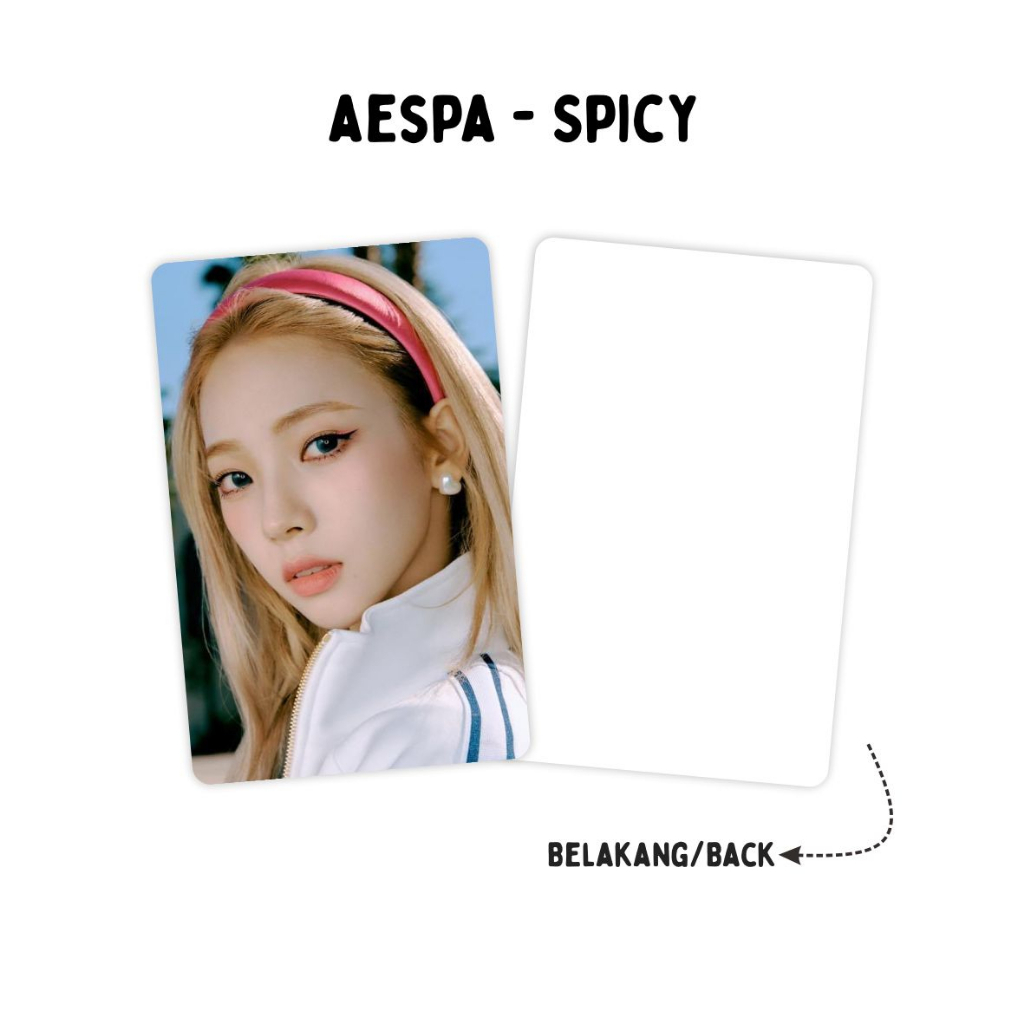 [1 SISI] Photocard Aespa Spicy Isi 25 pcs Unofficial