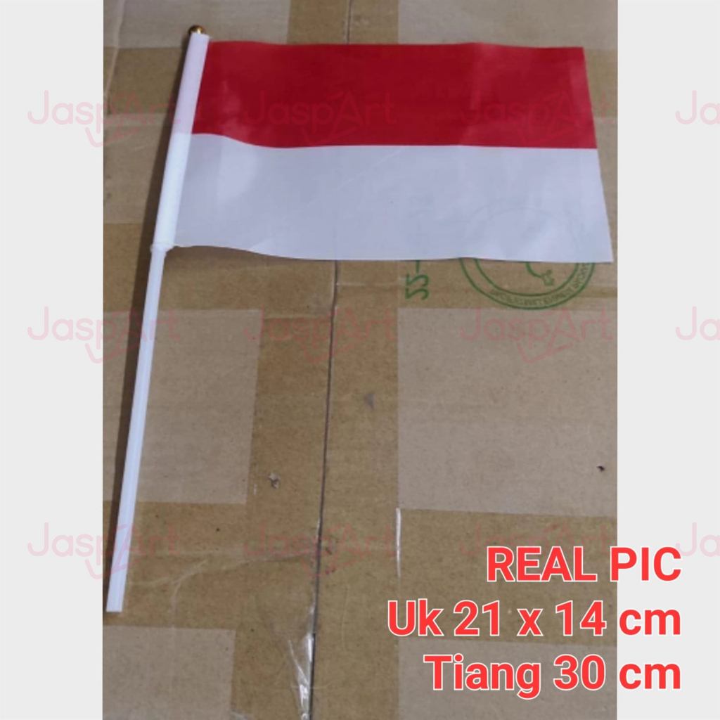 Bendera Kain Merah Putih Kecil Indonesia Pawai 17 Agustusan Bendera Tongkat Tangkai Merah Putih Kain Bendera Dirgahayu Hut RI