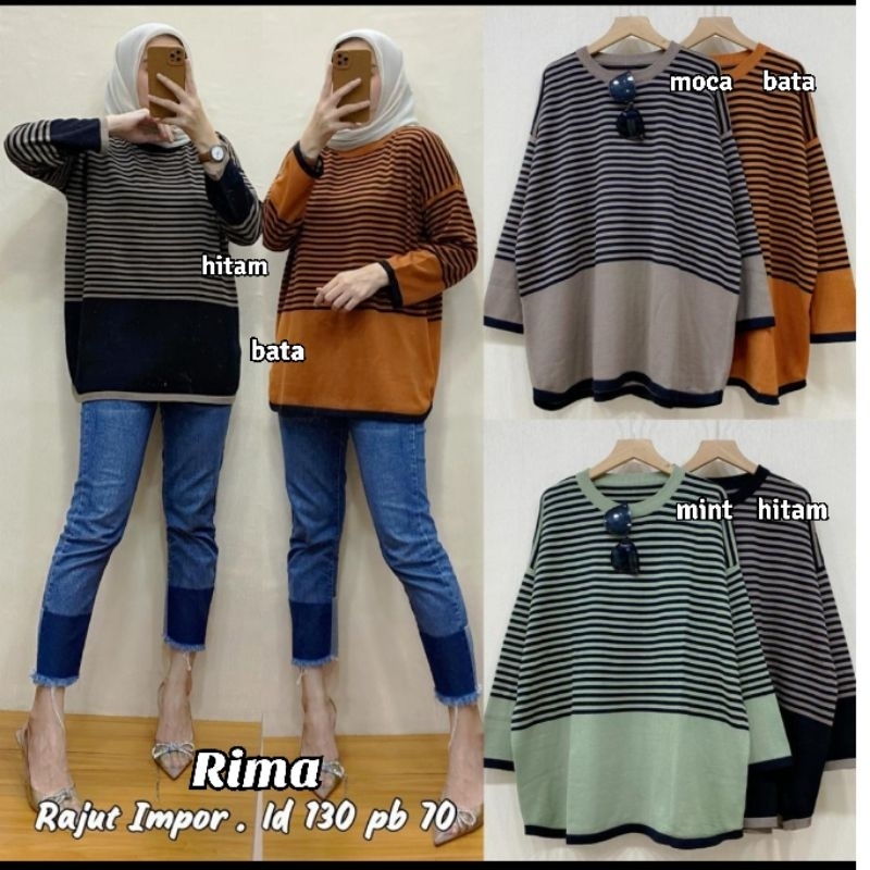 rajut import oversize/blouse rajut import terbaru/kaos rajut import jumbo