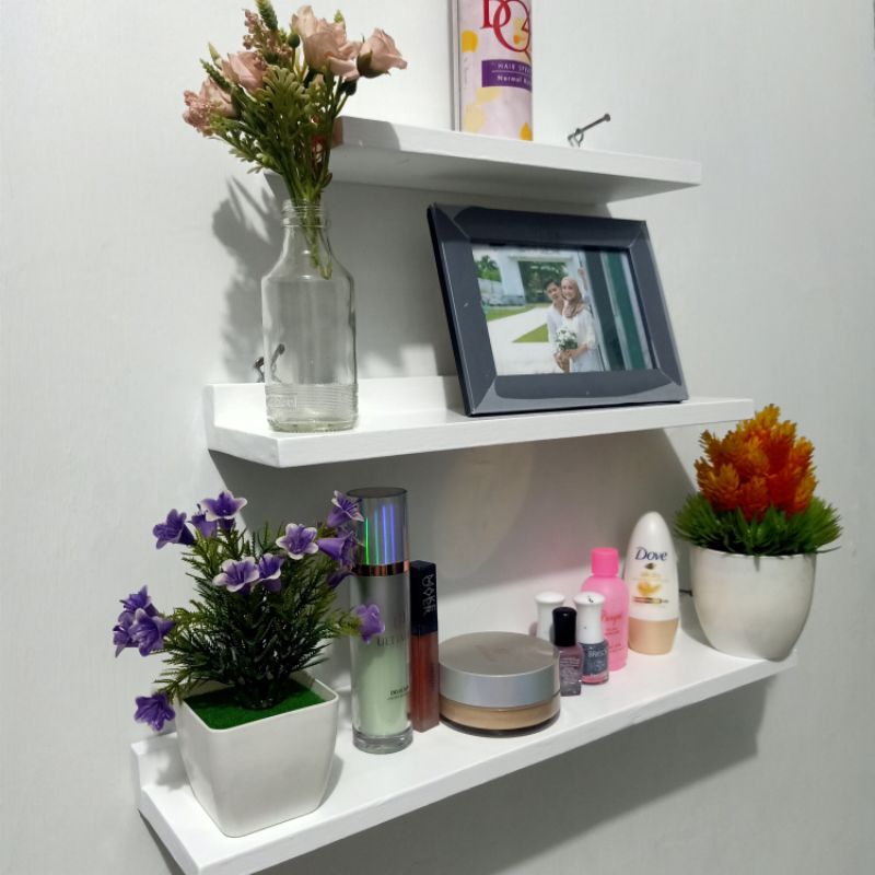 PAPAN AMBALAN RAK DINDING KAYU LEBAR 12cm 70-60-50-40-30-20cm