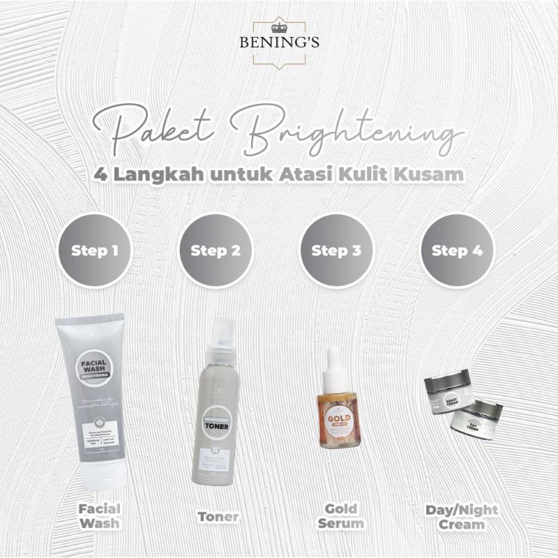 BENINGS SKINCARE DR OKY PRATAMA PAKET BRIGHTENING DENGAN SERUM | BENING SKINCARE | BENING CLINIC | BENINGS CLINIC