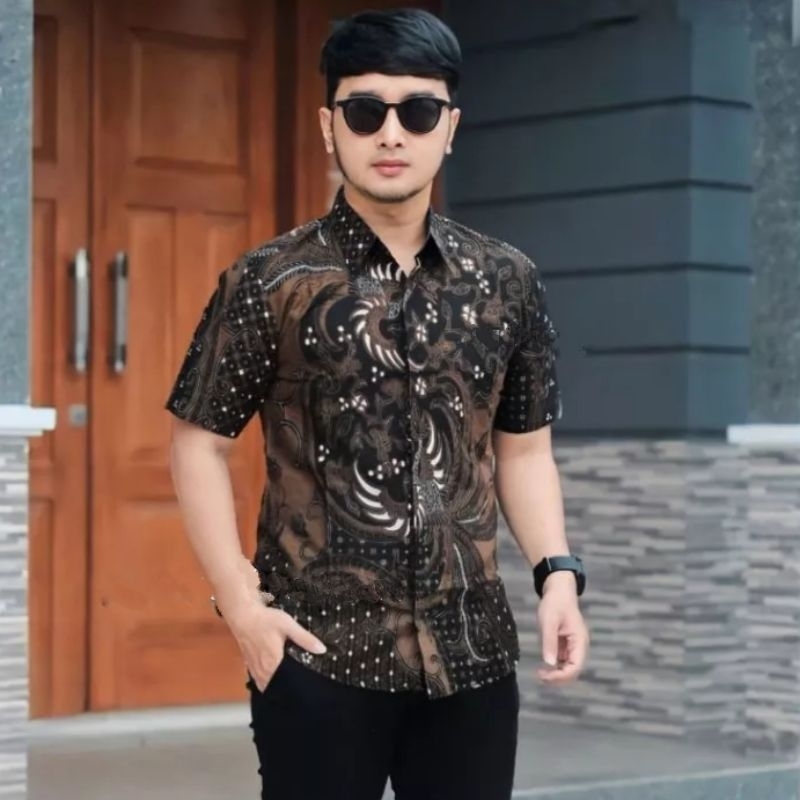 NEW ARRIVAL DISTRO BATIK PRIA BORDIR SOGAN HRB026 BATIKAF NOTOARTO BATIK IPNU-IPPNU HEM PRIA