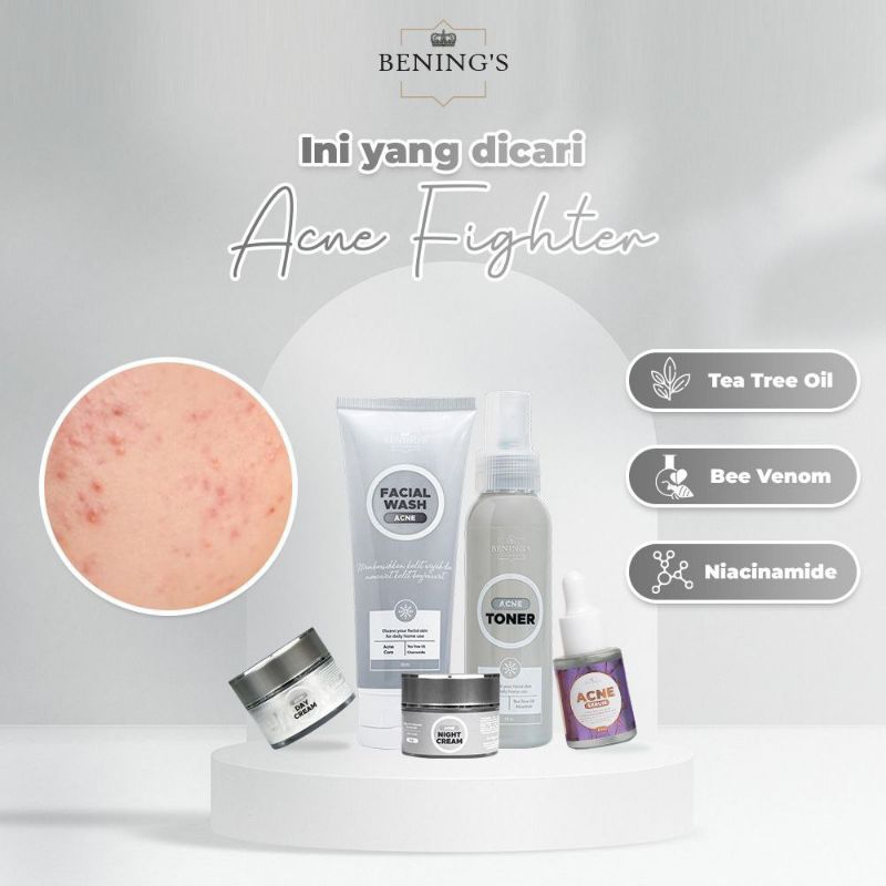 BENING'S SKINCARE DOCTOR OKY PRATAMA PAKET ACNE DAN SERUM ACNE JERAWAT