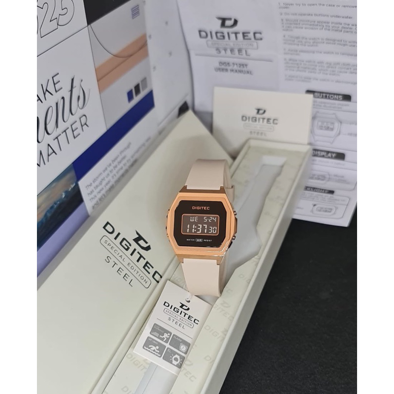 ( BISA COD ) JAM TANGAN WANITA DIGITEC DGS 7125-T 7125 ORIGINAL RUBBER TALI KARET DIGITAL JAM TANGAN