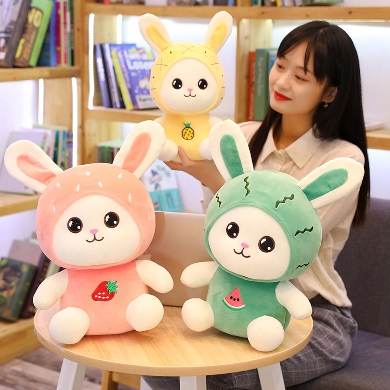 Mainan Boneka Kelinci Rabbit Telinga Panjang Plush Fruit Buah Lucu Imut Bahan Halus Lembut Cocok Buat Kado Ulang Tahun Anak