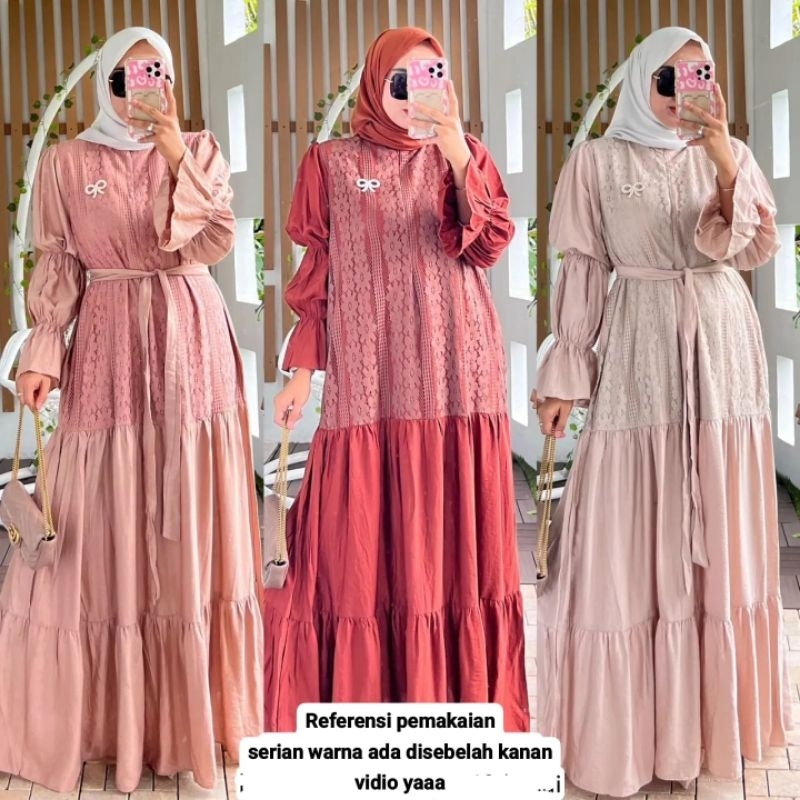 diandra maxi dress pololinen mix brukat