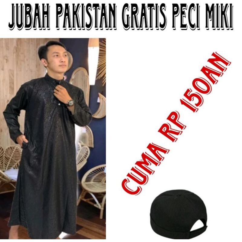 jubah pakistan keren panjg keren gratis peeci miki hat