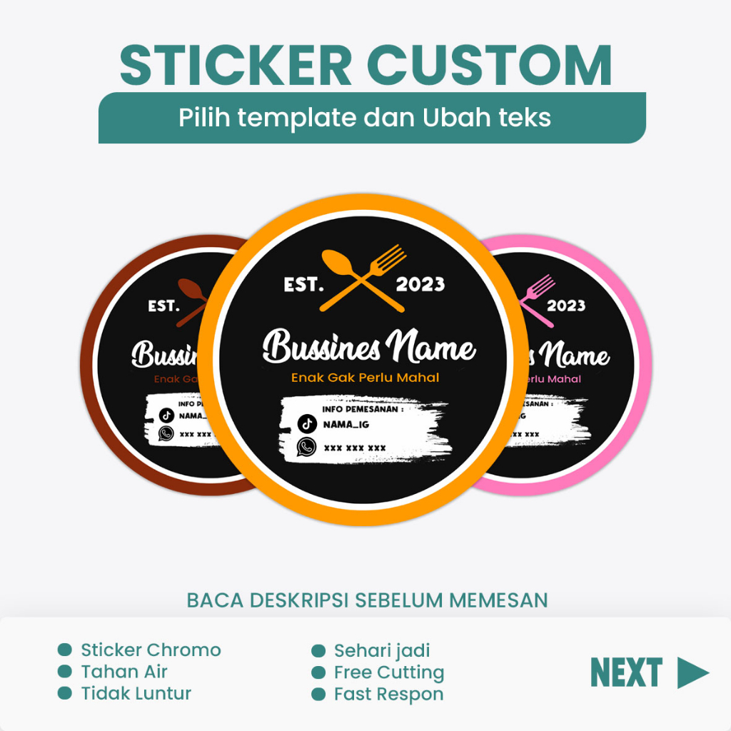 

Cetak Stiker Cromo Custom - Stiker Label Kemasan Produk Makanan Minuman - logo 2