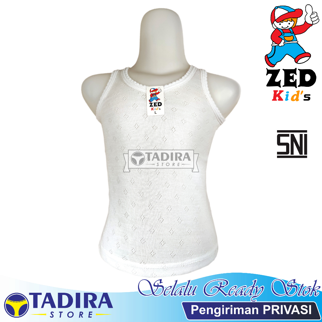 TADIRA 6 Pcs Singlet Putih Anak Perempuan dan Laki Laki Usia 0-15 Tahun Tren Warna Putih