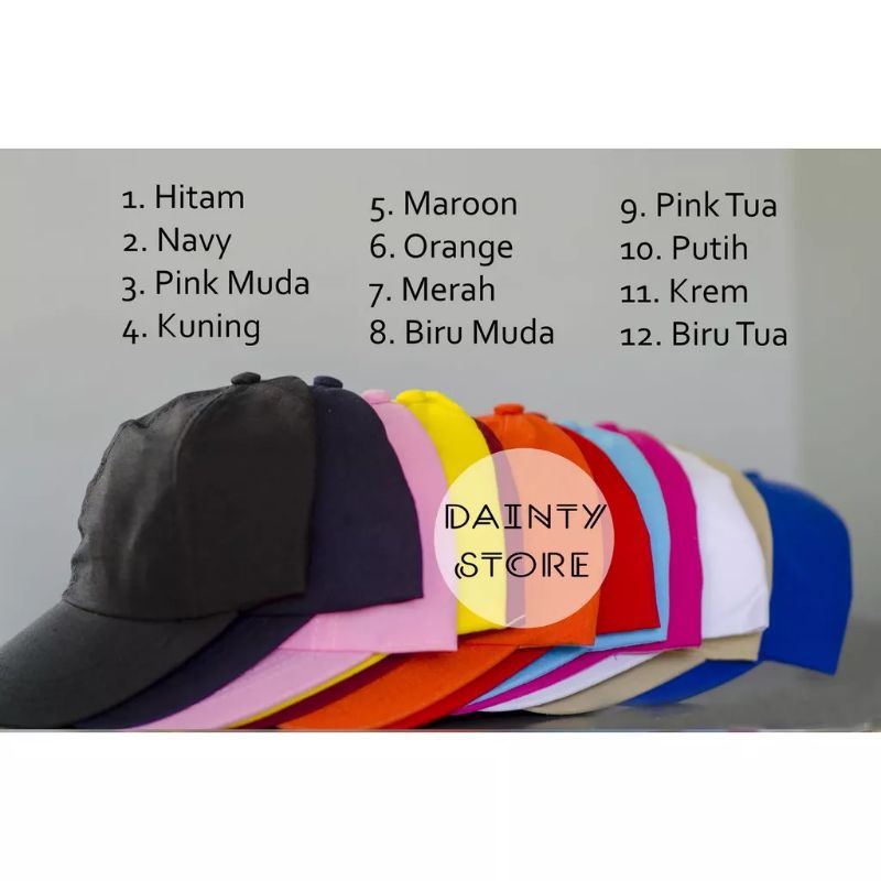 ZUNEASHOP - TOPI POLOS DEWASA / TOPI LAKI LAKI PEREMPUAN