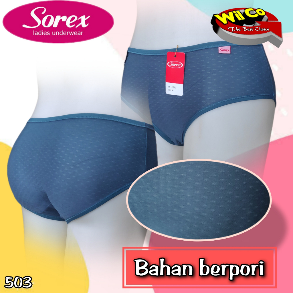 K503 - (HARGA 1 PCS) CELANA DALAM WANITA CD WANITA PAKAIAN DALAM WANITA SOREX BERPORI SIZE M - XXL