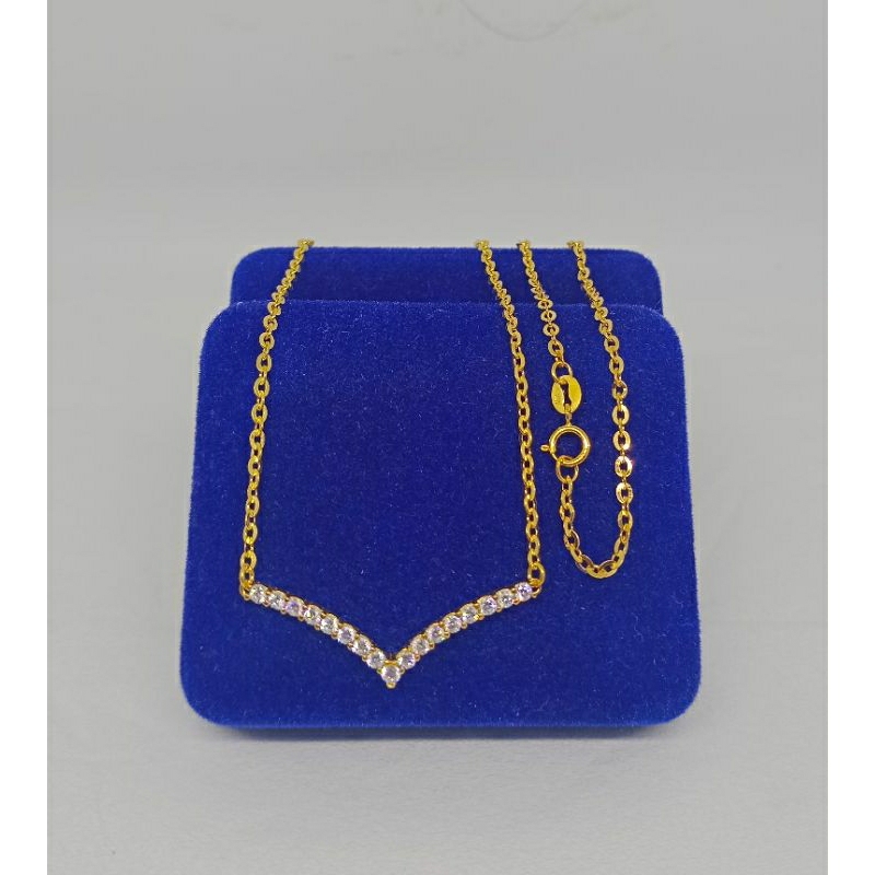 kalung koye rantai+listring mp(fuji)/perak asli silver 925 lapis emas/perhiasan fashion wanita terbaru