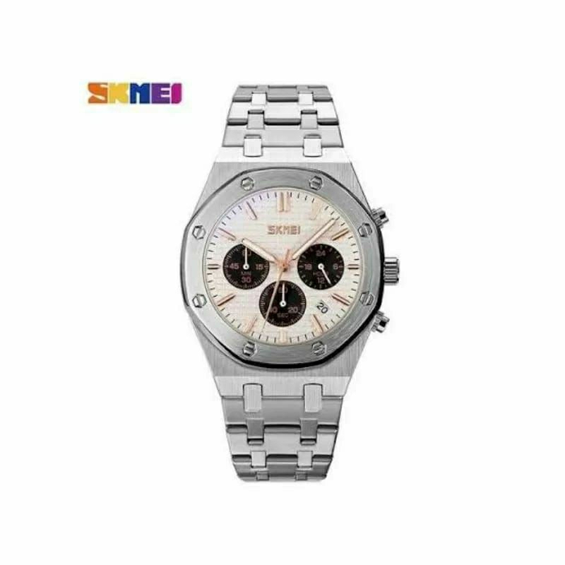 SKMEI 9296 ORIGINAL TAHAN AIR STAINLISS STEEL KASUAL JAM TANGAN PRIA RANTAI