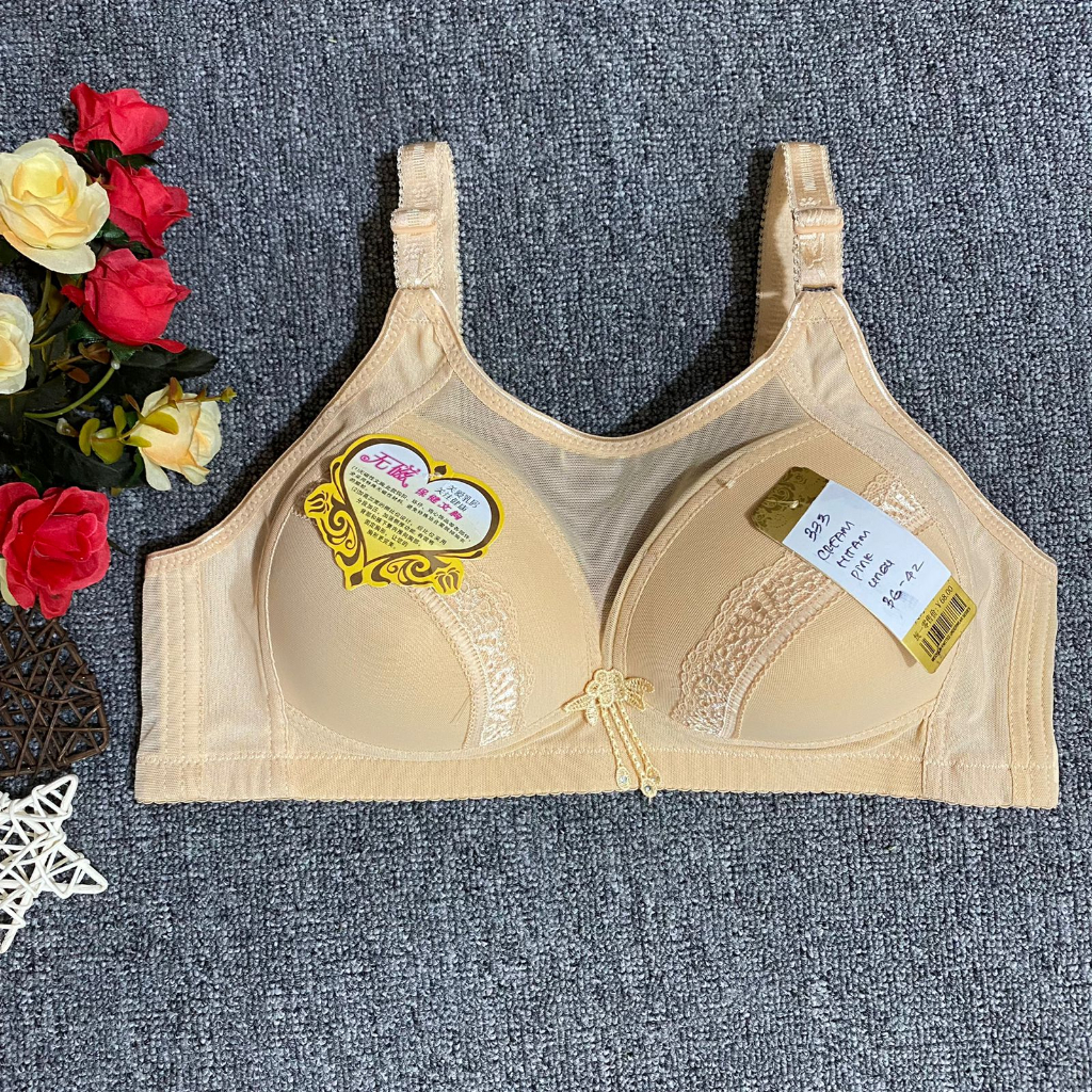 BRA / BH WANITA 333 TIDAK ADA KAWAT BUSA TIPIS SIZE 34-42