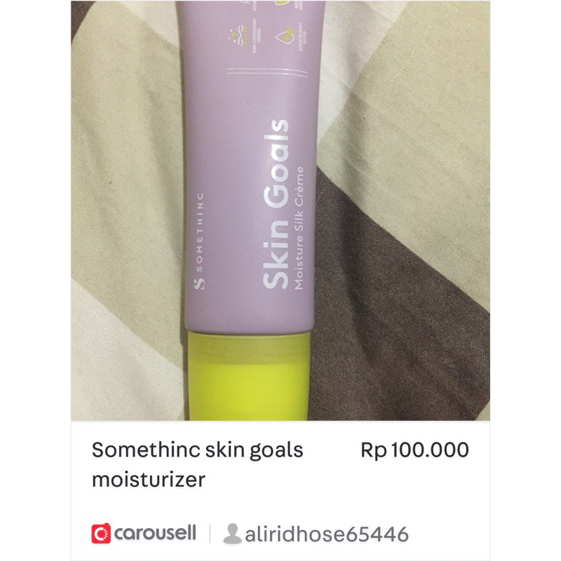 somethinc skin goals moisturizer
