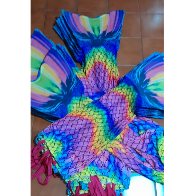 Kostum mermaid / kostum putri duyung /  baju mermaid anak / baju putri duyung anak motif Reinbow
