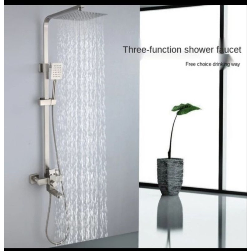 Shower tiang stainless panas dingin Carlo Fiotini/shower mandi/shower column/shower set lengkap pana