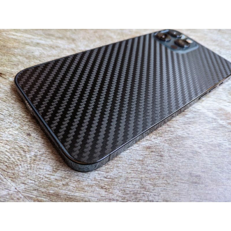 Skin Carbon Black 3D Iphone 6 7 8 X XS XR 11 12 13 14 Plus Pro Max