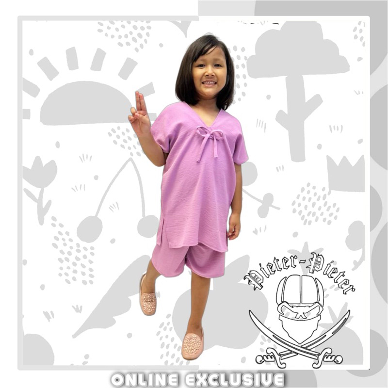 Setelan Anak Cringkel Daily Model Lili Airflow Usia 3-12 Tahun