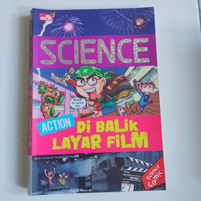 Buku Komik Sains bergambar Science Action Dibalik Layar Film