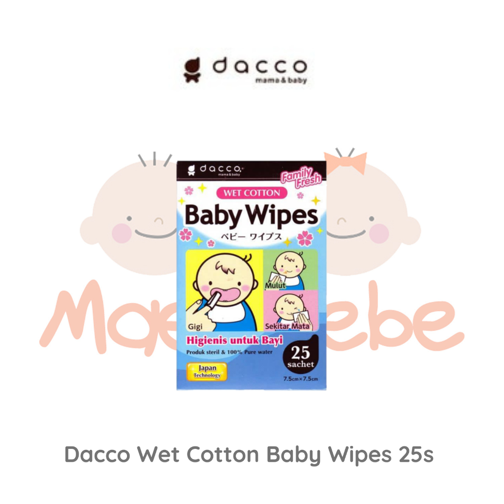 Dacco Baby Wipes 25 Sachet Tisu Basah untuk Bayi