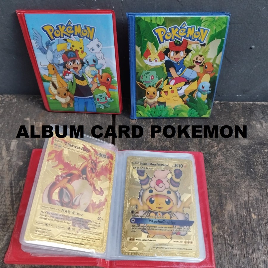 Album buku card binder slave kartu trading TCG kartu pokemon book 40 kartu bolak balik
