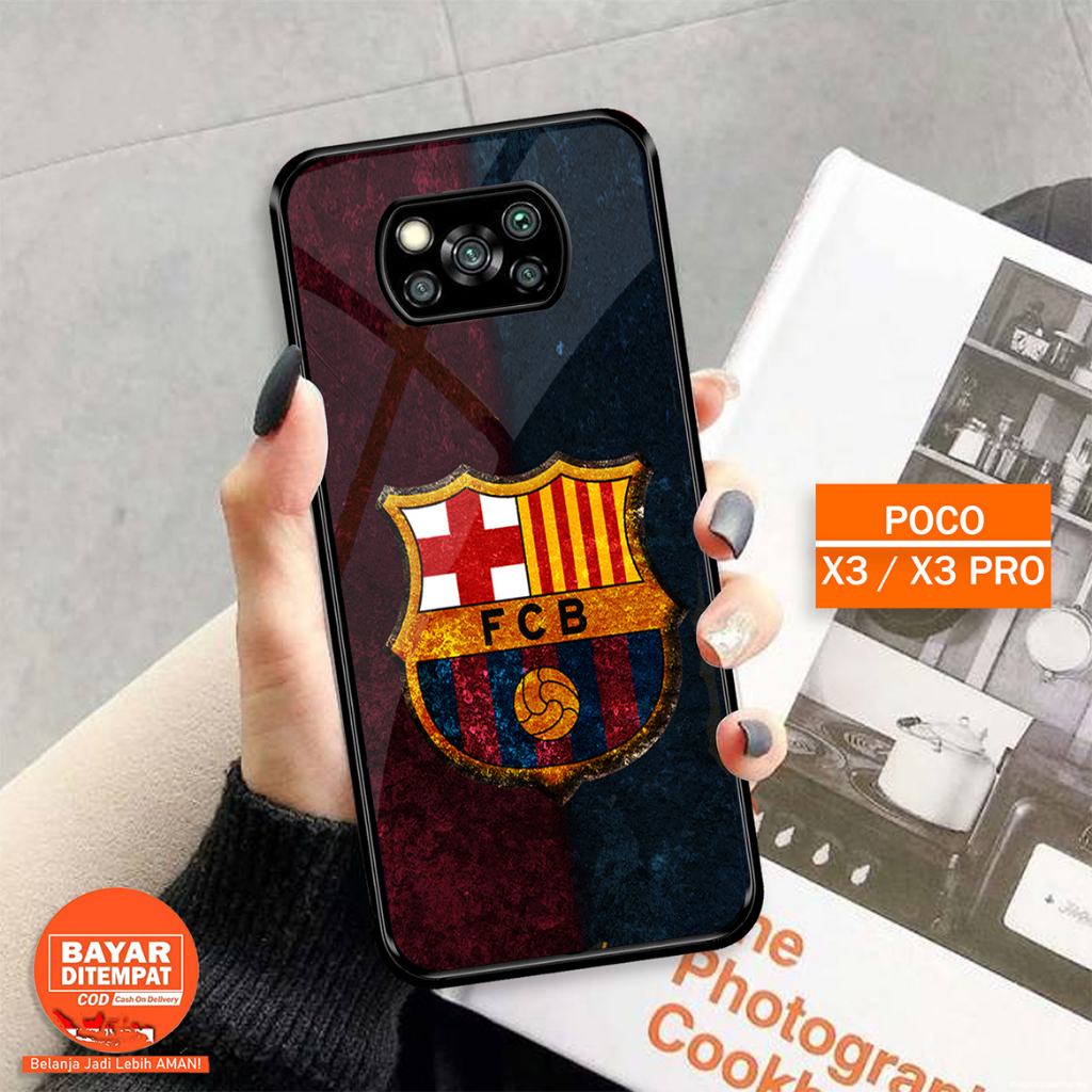 Case 2D Glossy Poco X3/X3PRO/X3NFC - Casing Hp Poco X3/X3PRO/X3NFC - MOTIF BARCA - CASE KILAU - CASE