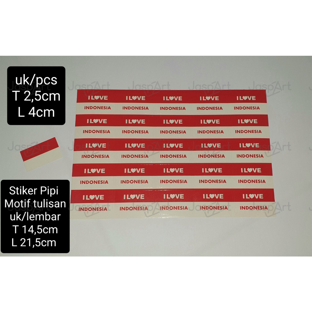 

Tempelan Pipi Bendera - Sticker Pipi Merah Putih - indonesia 17 agustus Sticker HUt ri isi 25