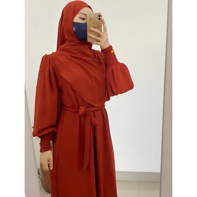 One Set Abaya Bassic Luna Crinkle Airflow