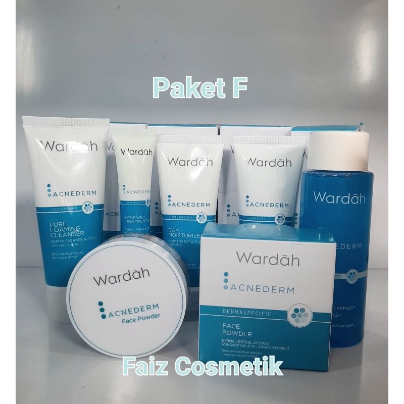 Wardah Acnederm Paket Lengkap Full / Paket Untuk Perawatan Kulit Wajah Yg Berjerawat.