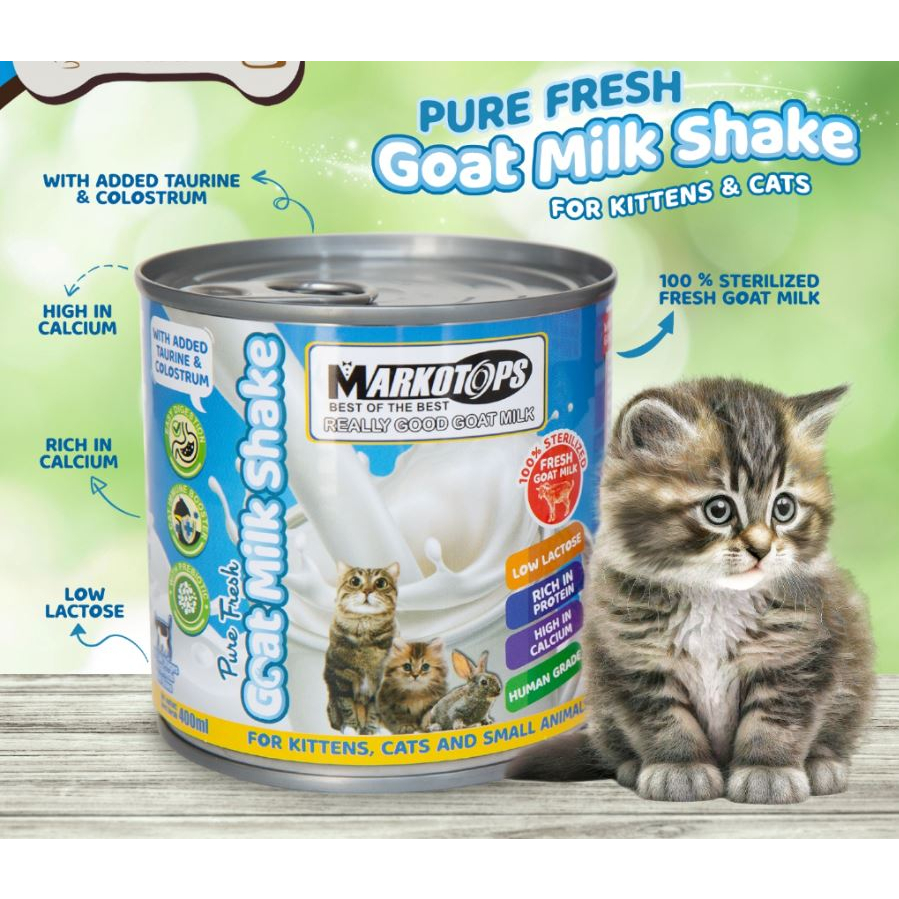 MARKOTOPS GOAT MILK SHAKE 400ML Susu Kambing Cair Kitten Cat Kucing Kelinci Hamter markotop