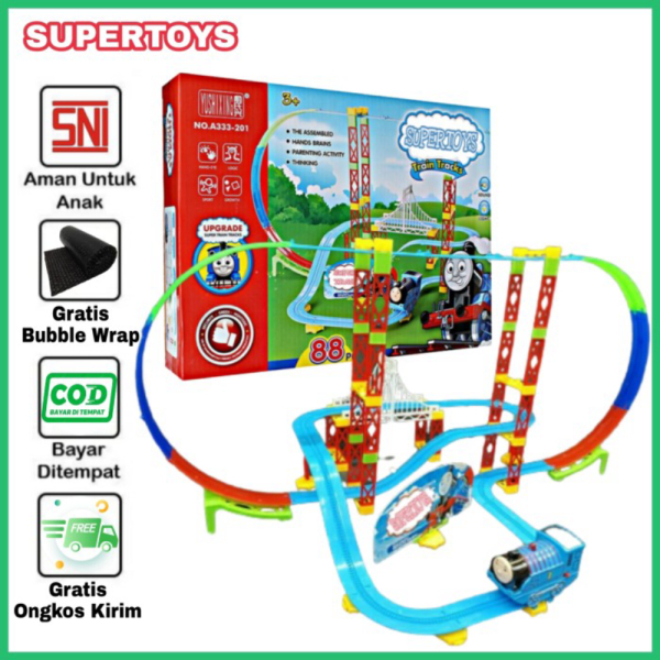 

Promo Mainan Anak Train Track Set Kereta Api Rel Lintasan Roller Coaster Limited