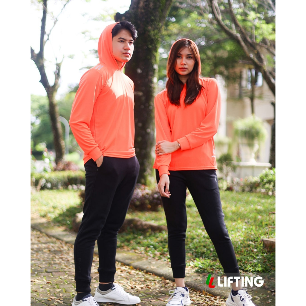 HOODIE LIFTING DFP 6001 ORANGE ELEKTRIK / JAKET JACKET BAJU OLAHRAGA