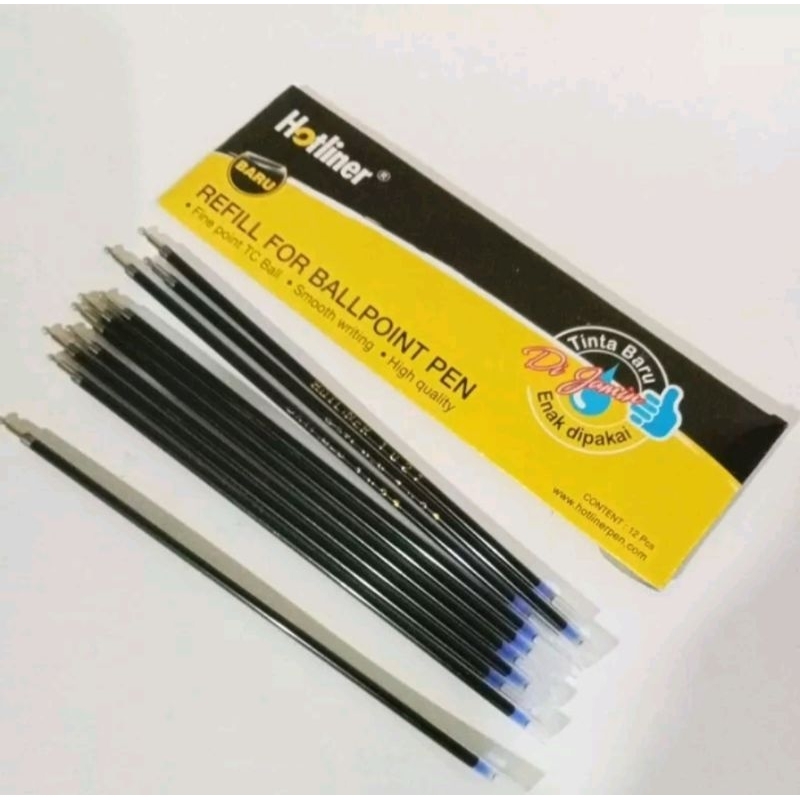 

Refill Ballpoint Pen Hotliner 1 Pak Isi12Pcs warna hitam