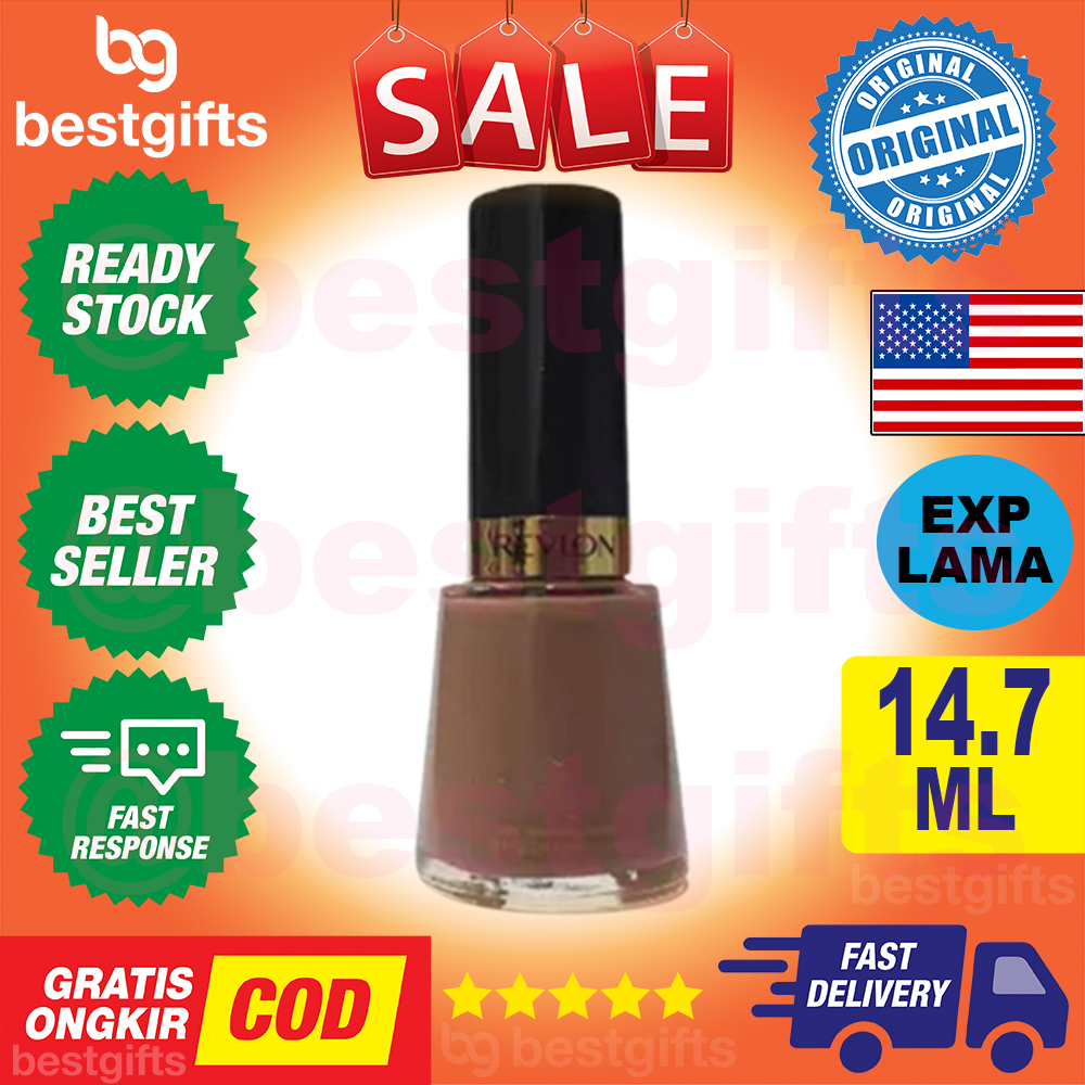 REVLON NAIL ENAMEL POLISH KUTEK CAT KUKU WARNA INTENS DAN TAHAN LAMA 14.7 ML - 023 MOONLIT MAUVE