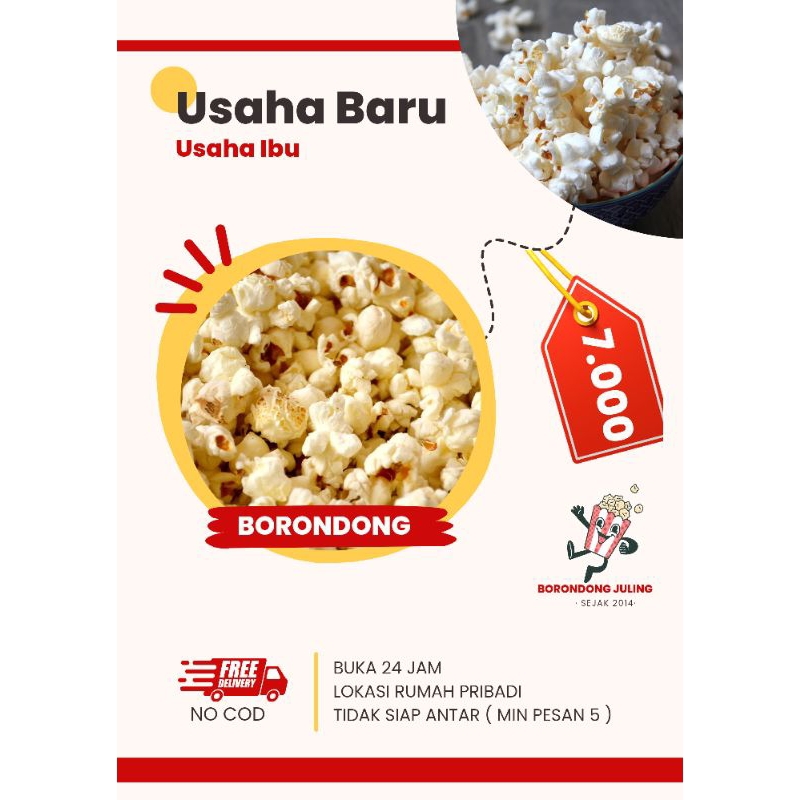 

Pop Corn, Borondong Lokal asli Home Made 100%
