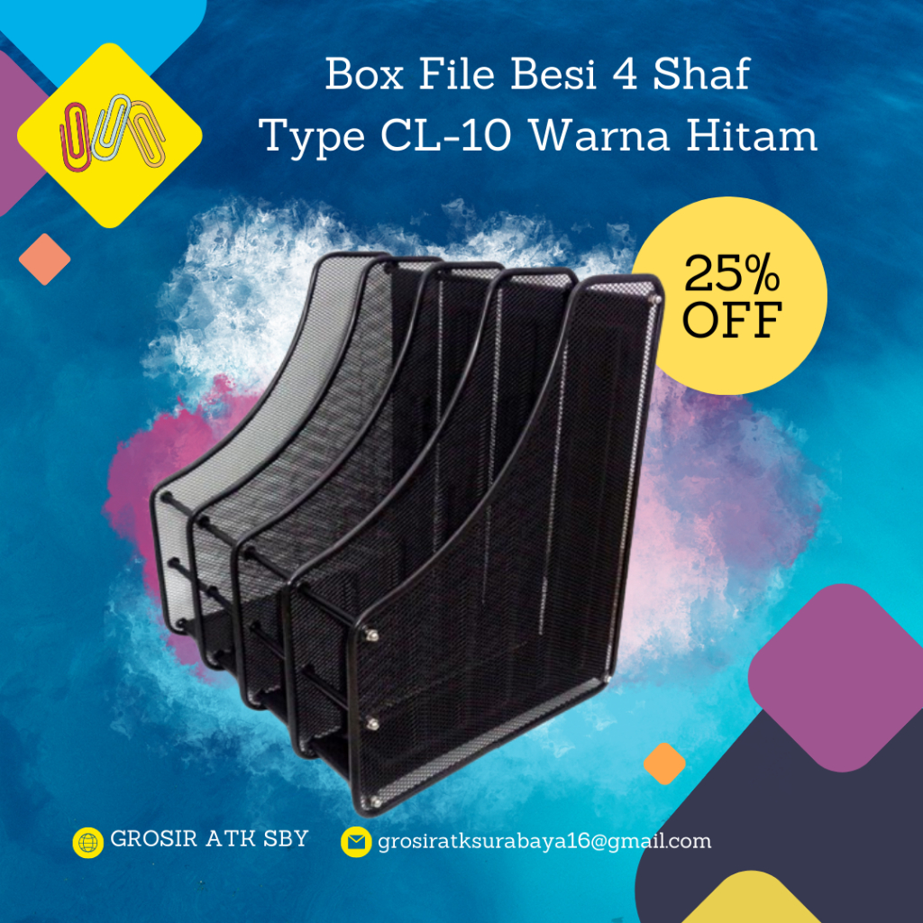 

Box File Besi 4 Shaf Type CL-10 Warna Hitam