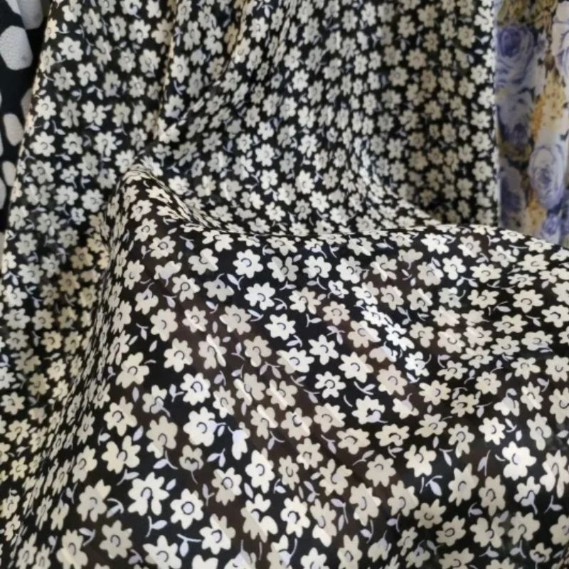 Kain Bahan Ceruty motif ls | Bahan Ceruti silk  cocok untuk kombinasi Atasan wanita