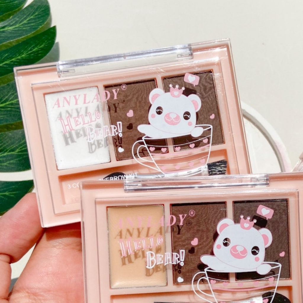EYEBROW KIT ANYLADY HELLO BEAR 3 COLORS