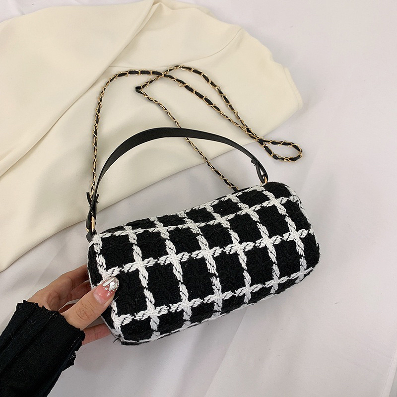 TAS SELEMPANG KOREA KEKINIAN BLACK AND WHITE/ HAND BAG AND SHOUDLER BAG