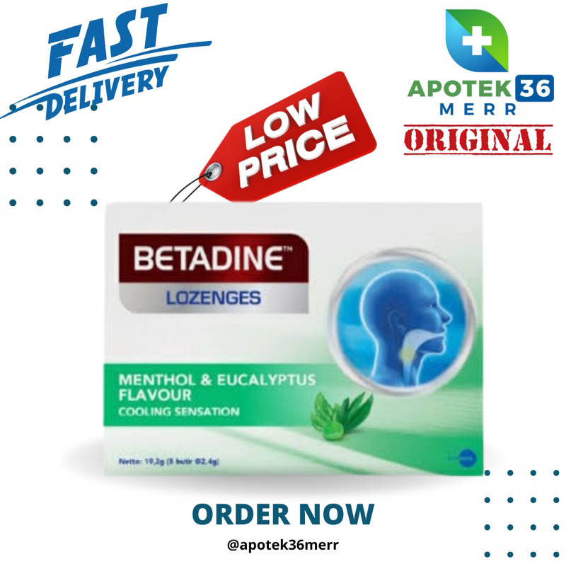 BETADINE LOZENGES MENTHOL PERMEN