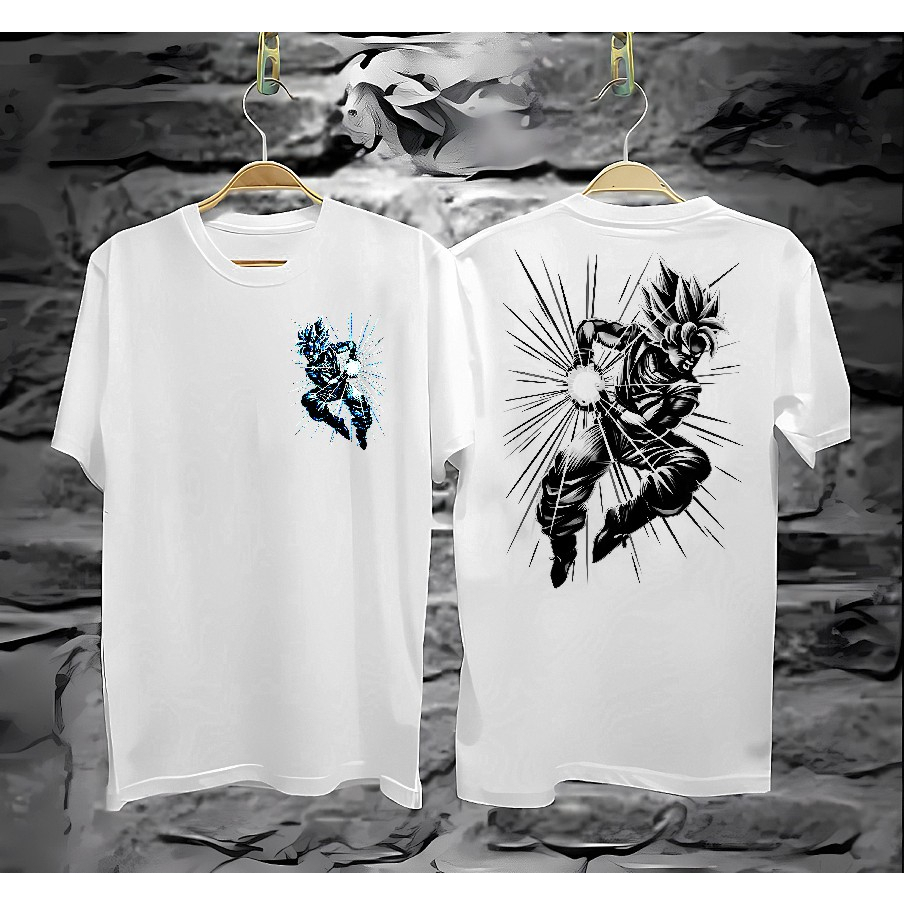 Kaos Atasan oblong pria Lengan pendek Kaos oblong / Kaos pria sablon dragon ball depan belakang / Ts