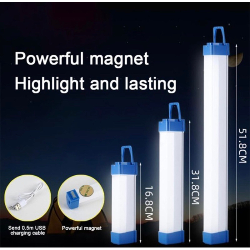 lampu neon T7 - Lampu Neon LED Panjang T7 USB Bohlam Let Portable Emergency - Lampu Neon EmergencyT7