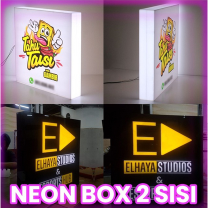 

Neon Box Akrilik 90x90cm 2 Sisi Custom
